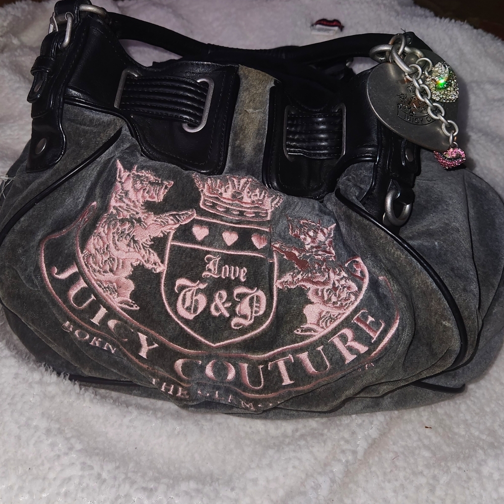 Juicy Couture velvet pocketbook with charms